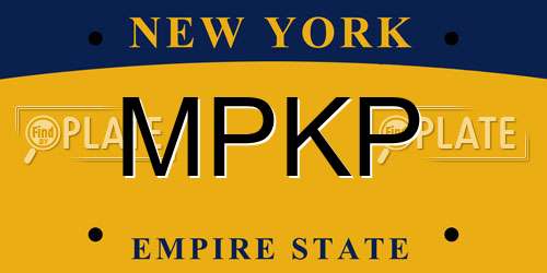 MPKP New York License Plate