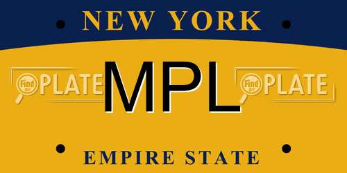 MPL New York License Plate