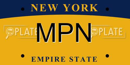 MPN New York License Plate