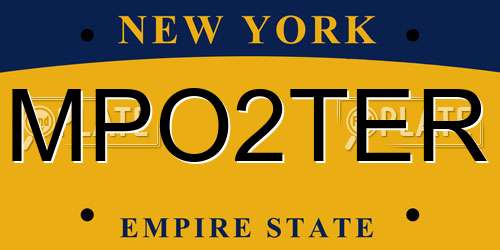 MPO2TER New York License Plate