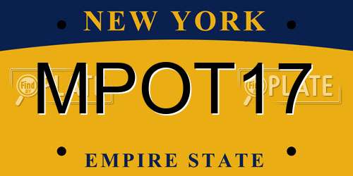 MPOT17 New York License Plate