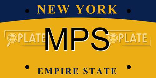 MPS New York License Plate