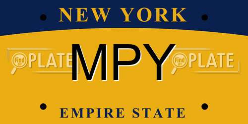 MPY New York License Plate