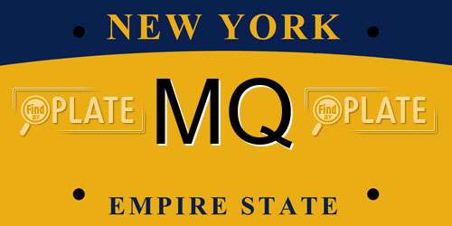 MQ New York License Plate