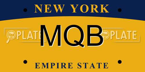 MQB New York License Plate