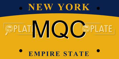 MQC New York License Plate
