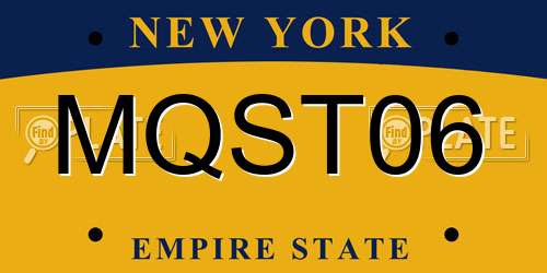 MQST06 New York License Plate