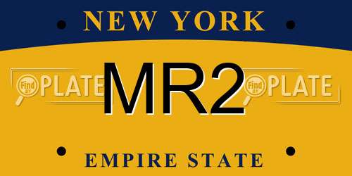 MR2 New York License Plate