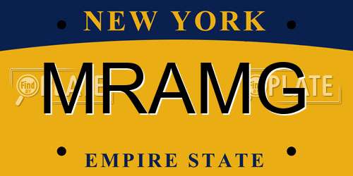 MRAMG New York License Plate