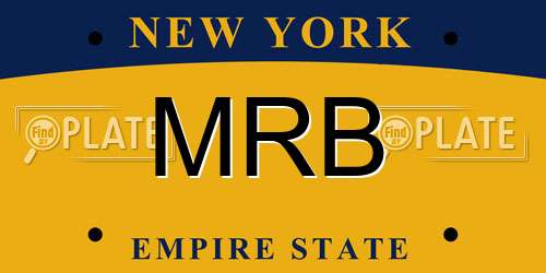 MRB New York License Plate