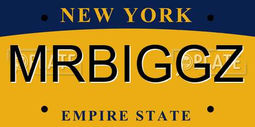 MRBIGGZ license plate in NY state