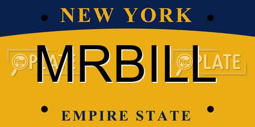 MRBILL New York License Plate