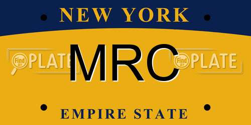 MRC New York License Plate