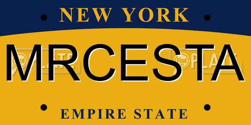 MRCESTA New York License Plate
