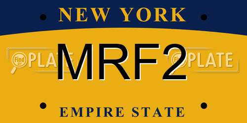 MRF2 New York License Plate