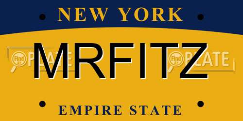MRFITZ New York License Plate
