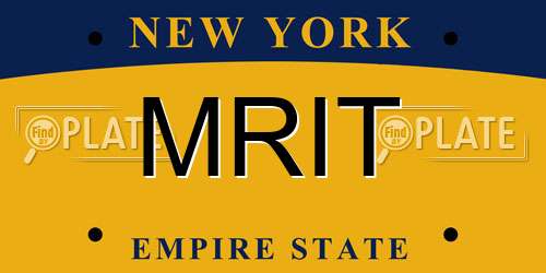 MRIT New York License Plate