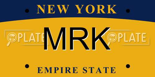 MRK New York License Plate