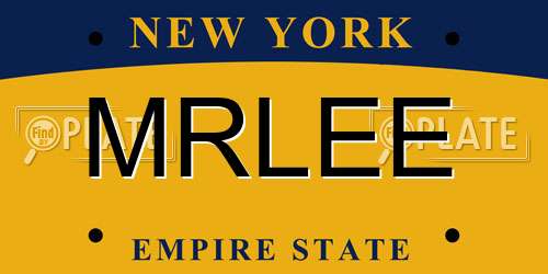 MRLEE New York License Plate