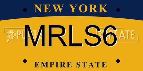 MRLS6 New York License Plate
