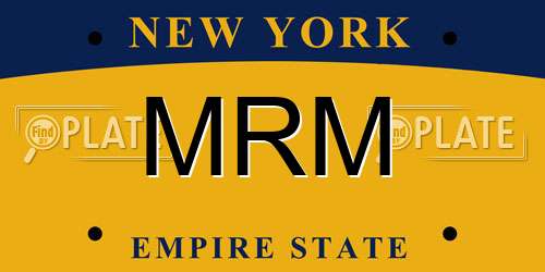 MRM New York License Plate