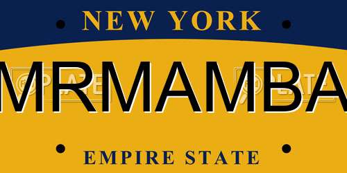 MRMAMBA New York License Plate