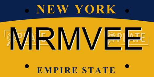 MRMVEE New York License Plate