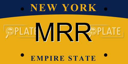 MRR New York License Plate