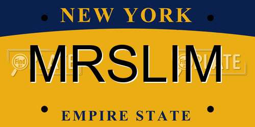 MRSLIM New York License Plate