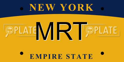 MRT New York License Plate
