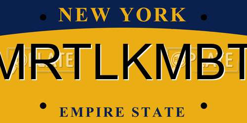 MRTLKMBT New York License Plate