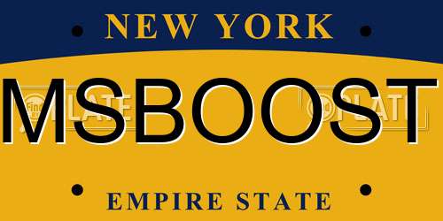 MSBOOST New York License Plate