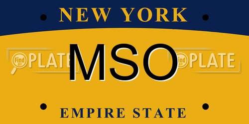 MSO New York License Plate