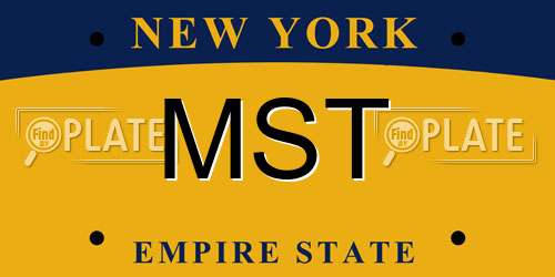 MST New York License Plate