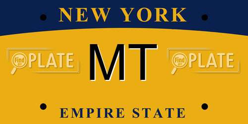 MT New York License Plate