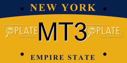MT3 New York License Plate