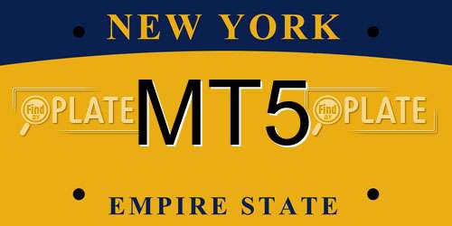 MT5 New York License Plate