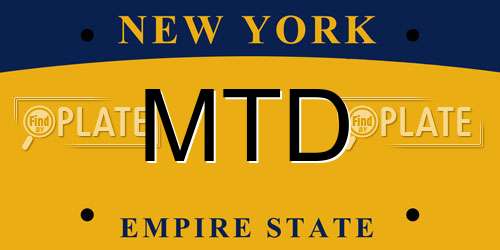 MTD New York License Plate