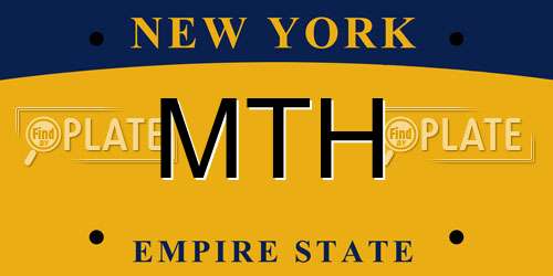 MTH New York License Plate