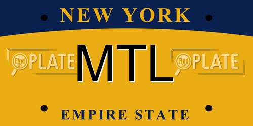 MTL New York License Plate
