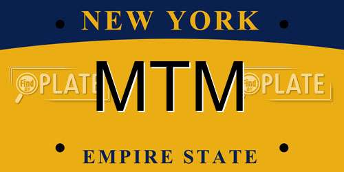 MTM New York License Plate