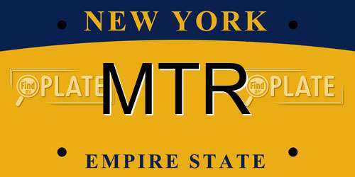 MTR New York License Plate