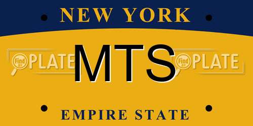MTS New York License Plate