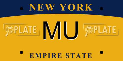MU New York License Plate