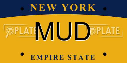 MUD New York License Plate
