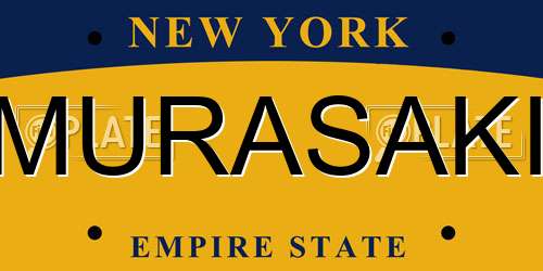 MURASAKI New York License Plate