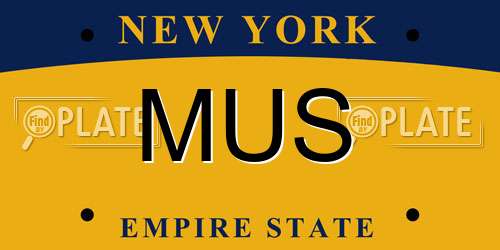 MUS New York License Plate
