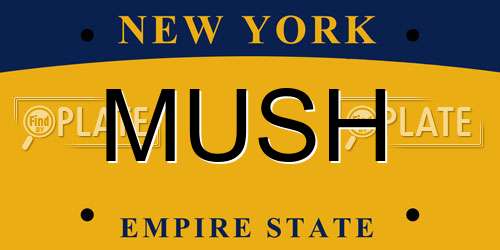 MUSH New York License Plate