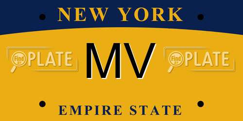 MV New York License Plate