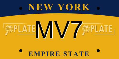 MV7 New York License Plate